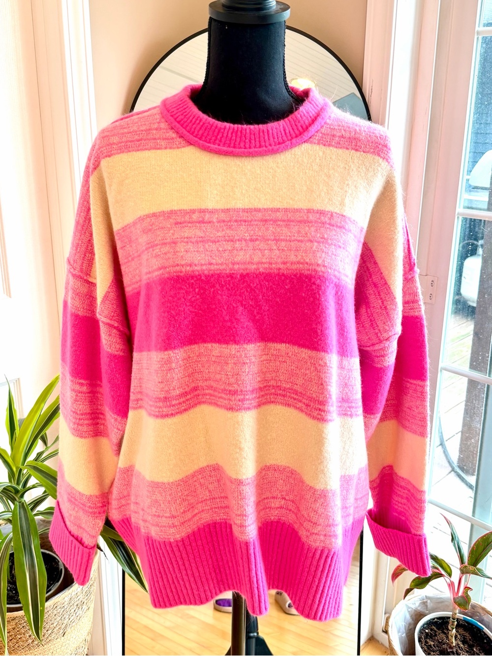 JULIANA’S BOUTIQUE | Pink and Cream Striped Sweater
